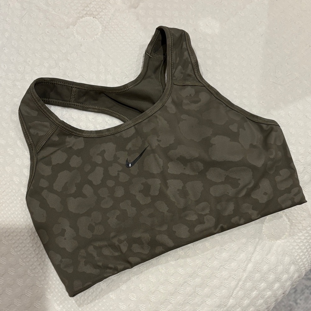 Nike Women's Camouflage Olive Sports Bra